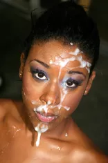 fille noire cum facial